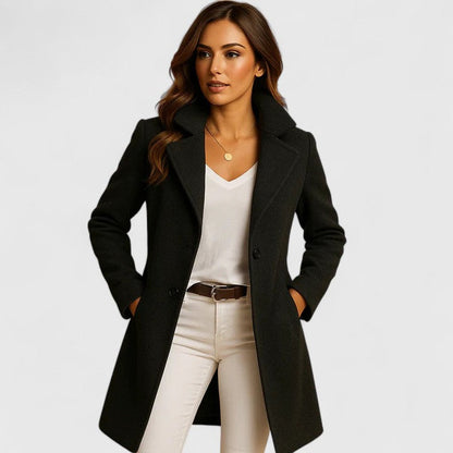 Estelle Notch-Lapel Longline Coat