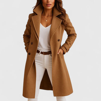 Estelle Notch-Lapel Longline Coat