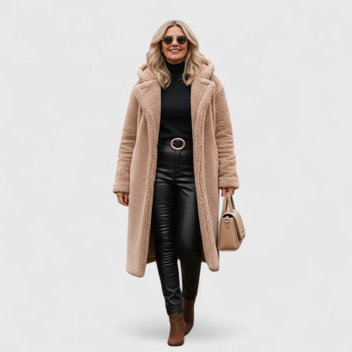 Elara Oversized Teddy Fleece Coat