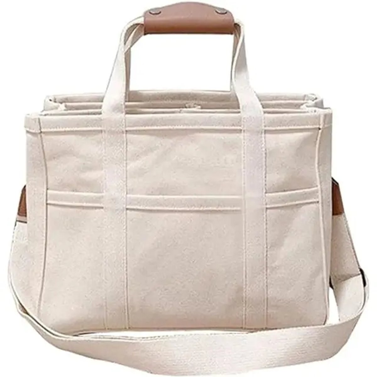 Colette Multi-Pocket Canvas Crossbody Tote
