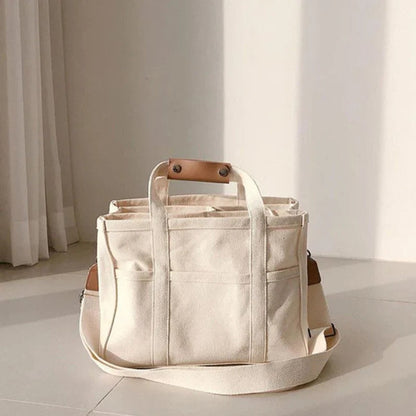 Colette Multi-Pocket Canvas Crossbody Tote