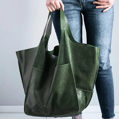 Bellamy Oversized Vegan Leather Magnetic Tote