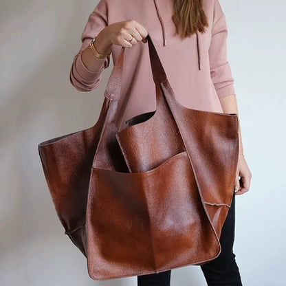 Bellamy Oversized Vegan Leather Magnetic Tote