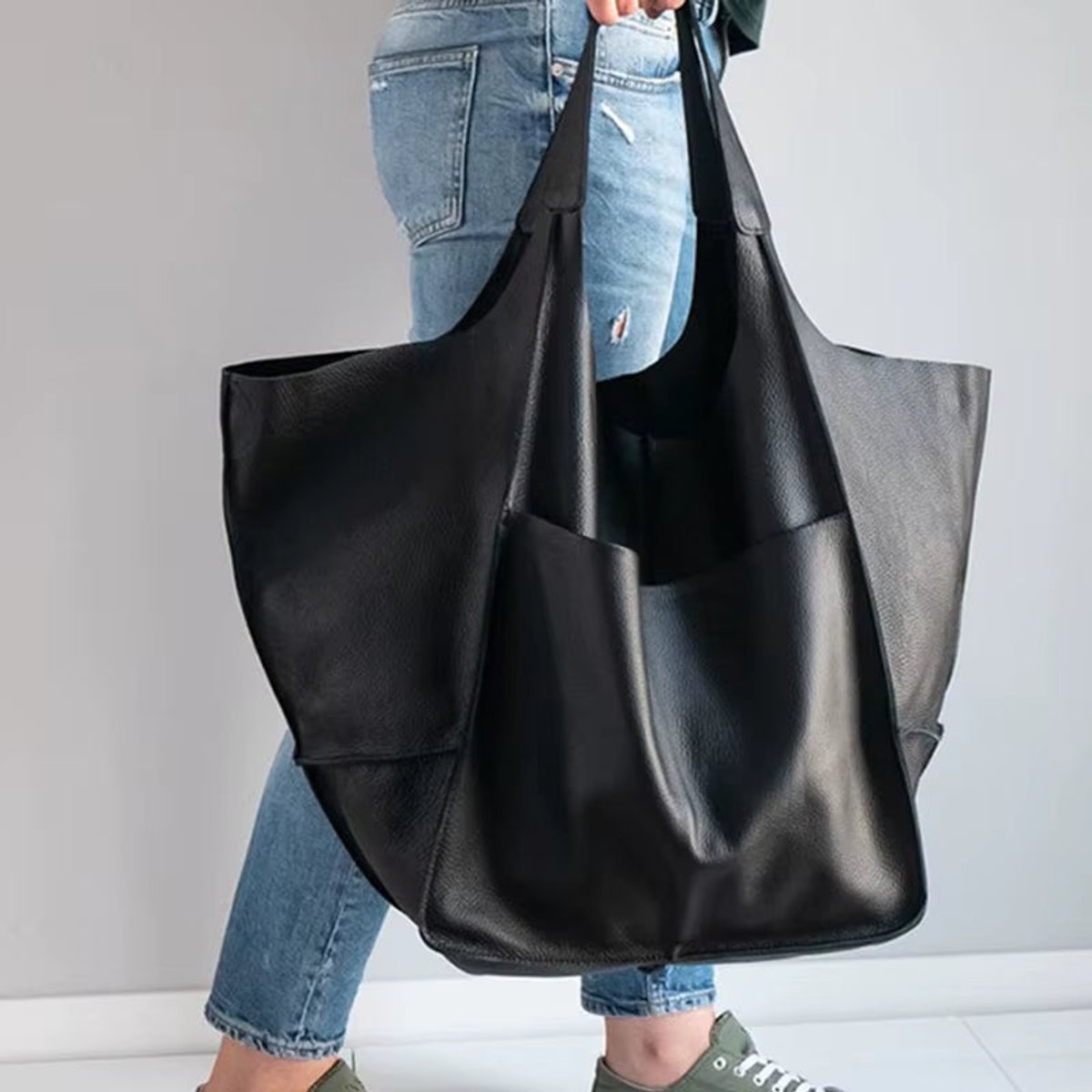 Bellamy Oversized Vegan Leather Magnetic Tote