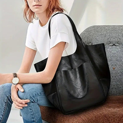 Bellamy Oversized Vegan Leather Magnetic Tote