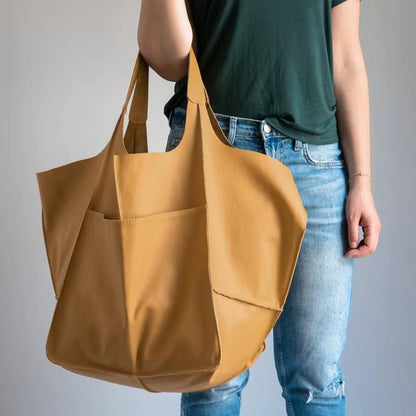 Bellamy Oversized Vegan Leather Magnetic Tote