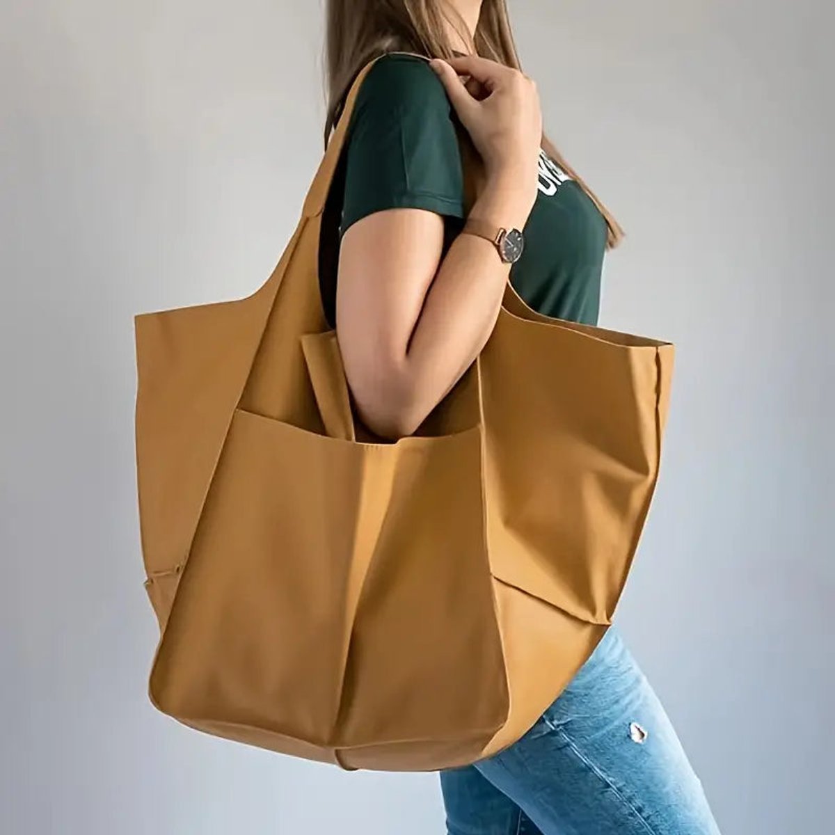Bellamy Oversized Vegan Leather Magnetic Tote
