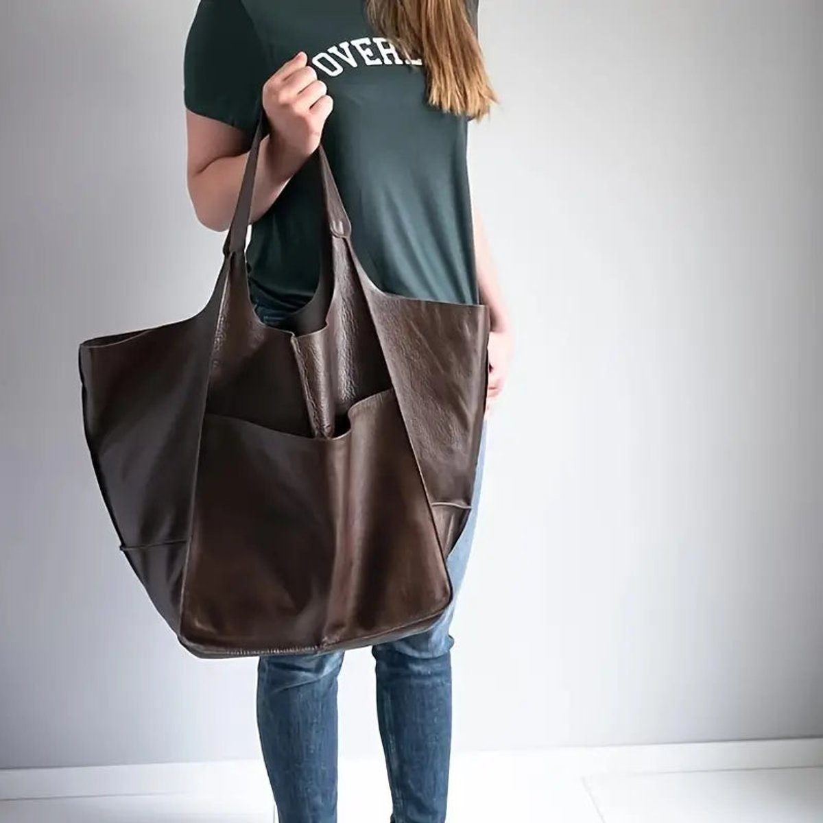 Bellamy Oversized Vegan Leather Magnetic Tote