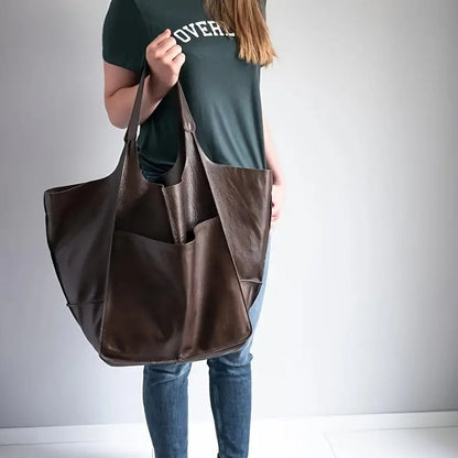 Bellamy Oversized Vegan Leather Magnetic Tote