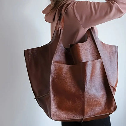 Bellamy Oversized Vegan Leather Magnetic Tote