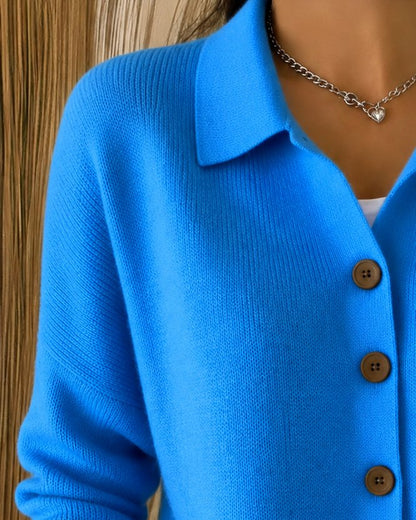 Matilda Relaxed Collared Knit Cardigan