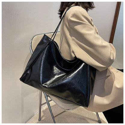 Sabina Retro PU Leather Shoulder Tote
