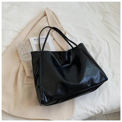 Sabina Retro PU Leather Shoulder Tote
