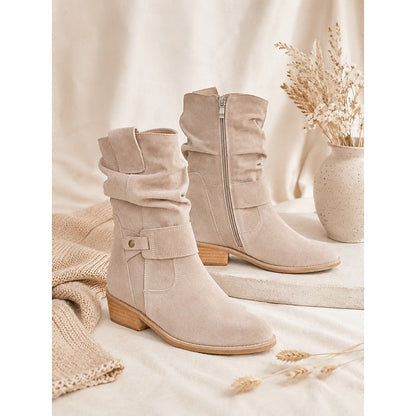 Florina Slouch Buckle Ankle Boots